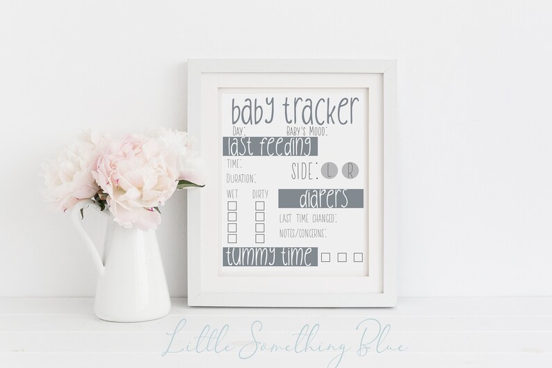 Dryerase Nursery Baby Tracker Nursing Tracker Sheet Baby Etsy