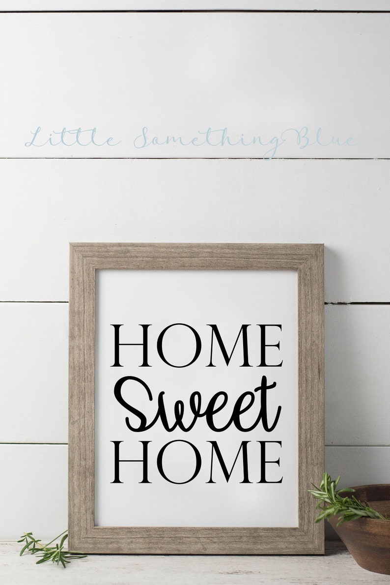 Home Sweet Home Printable Wall Art Home Decor Printable Sign | Etsy