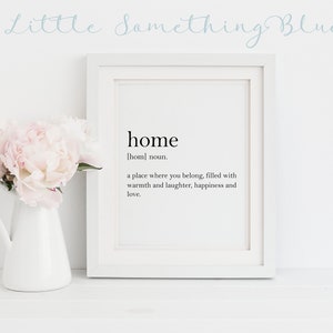 Home Definition Wall Art Printable Home Print Home Definition Sign Home Definition Printable Definition Printable Art Home Decor Decorations