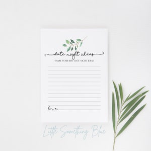 Date Night Cards / Date Night Ideas Printable / Date Night Idea Card / Wedding / Bridal Shower / Couple Date Night Jar / Instant Download