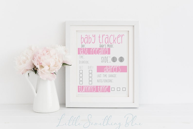 Printable DryErase Nursery Baby Tracker / Baby Tracker Sheet Etsy