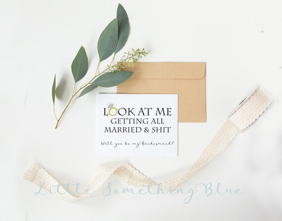 Printable Funny Bridesmaid Proposal Card // Adult Humor // | Etsy