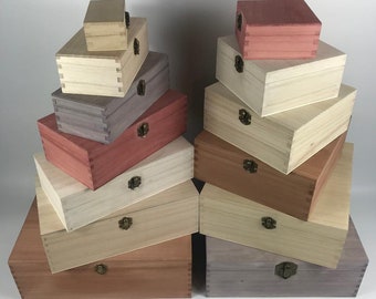 Large Engraved  Rectangle Wooden Keepsake Trinket Box Personalised Square Wood Plain & Painted Boxes Small Personalized Shabby Chic Gift Box