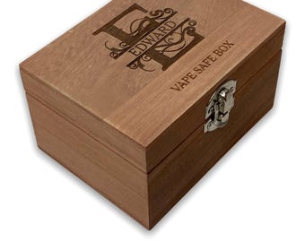 Personalised Engraved Wooden Keepsake Box: Coloured Small, Medium or Large Shabby Chic Storage Trinkets