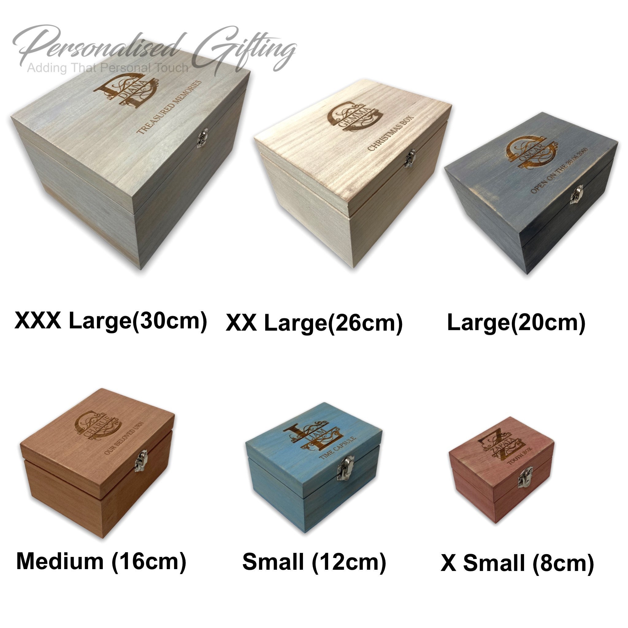 Customizable Medium Wood Gift Box - Wholesale Available