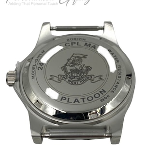 Personalised Engraved Military Watch G10LM 50M MWC Bespoke Quartz Wristwatch Personalize Any Logo, Any Text With Watch Strap with Case imagen 7