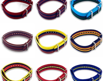 18mm 20mm Quality Universal Nylon Military Watch Strap agc Royal Engineers Royal Signals QARANC RAMC REME rlc Royal Artillery Kings Troop