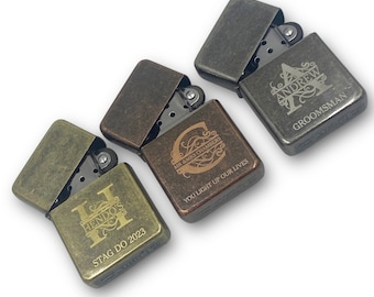 Personalized Engraved Lighter: Monogrammed Gift with Presentation Box