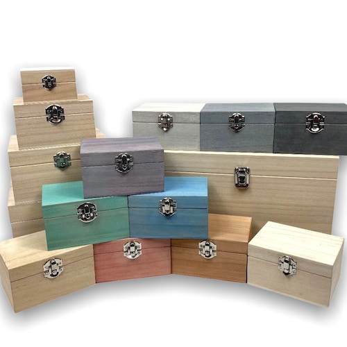 Personalised Engraved Wooden Keepsake Box – Custom Large Or Small Gift Box, Rustic Shabby Chic