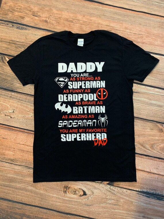 Father's day superhero shirt sales