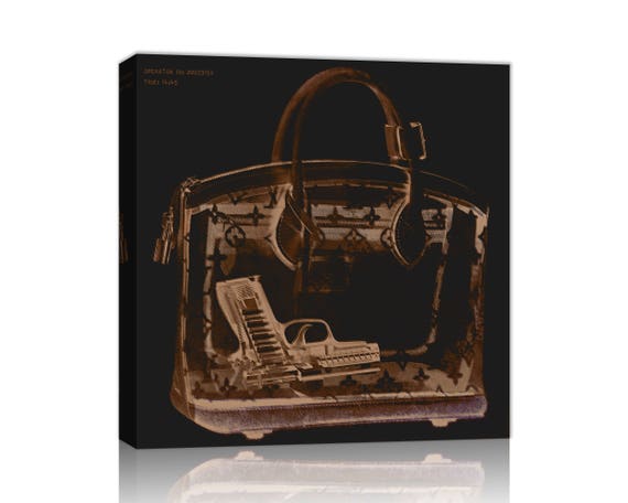 Louis Vuitton Logo Couture Bag X-ray Canvas Print Art | Etsy