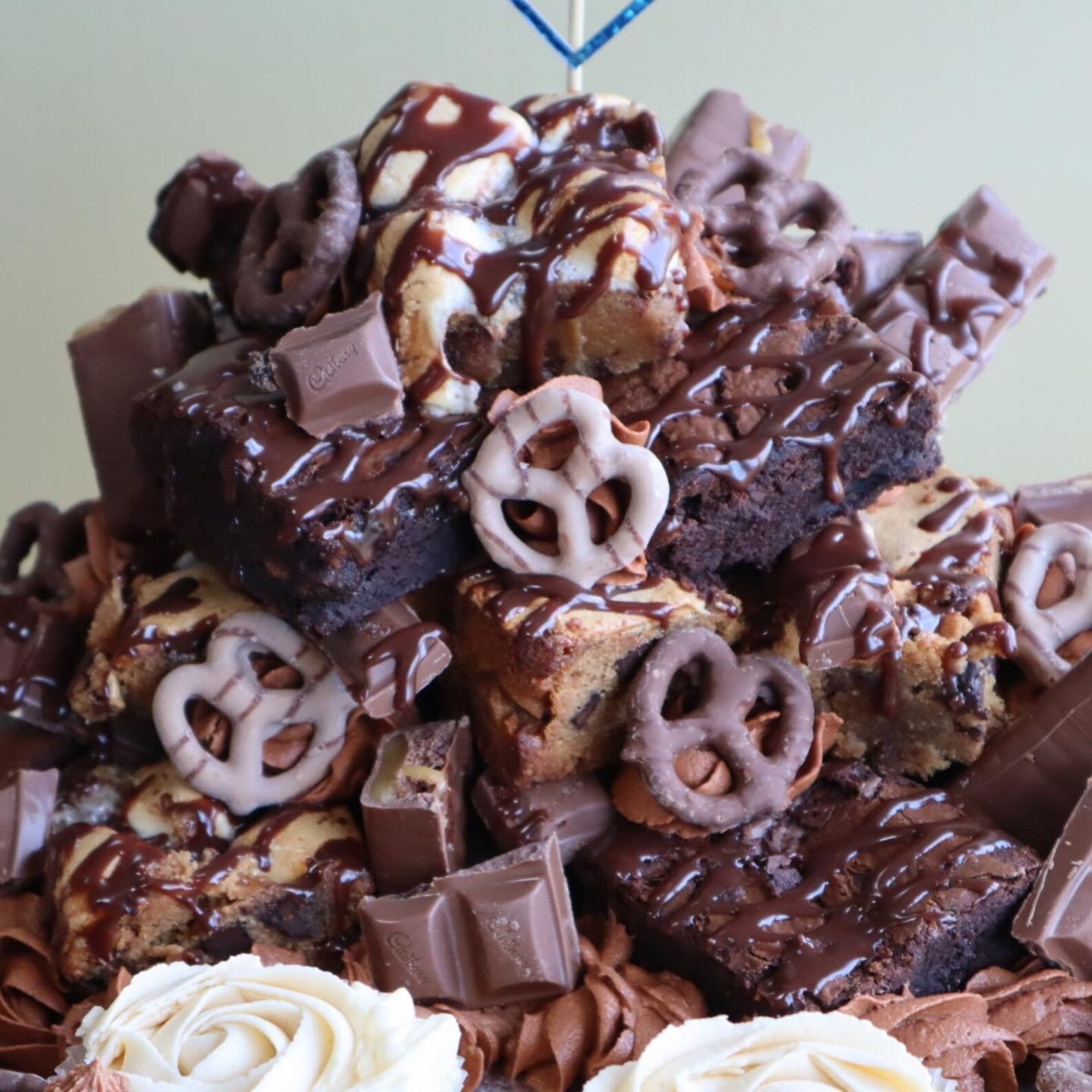 Brownie Stack Ganache topper de pastel personalizado Etsy