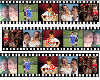 Essbare Filmrolle Icing Cake Wrap - Vorgeschnitten. 3 Streifen pro Bogen (5 Fotos pro Streifen). Perfekt für Geburtstage oder Jubiläen etc.