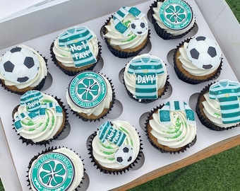 Football Cupcake Toppers, Cupcake toppers, edible prints, icing sheets, personalised edible print, cupcake toppers, football team