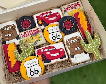 Cars Sugar Cookies | Personalised Cookies | Car Themed | Party Favours