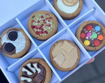 Luxury Cookie Box | Stuffed NYC Style Cookies | Gourmet Chocolate Chip Cookie Gift Box UK | Birthday Treat Box | Handmade Cookies Deliver