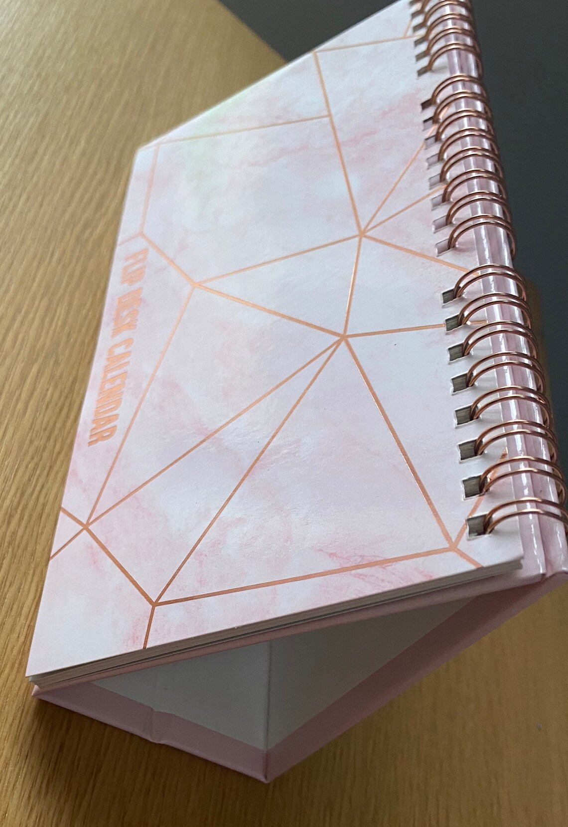 Desk Calendar Rose Gold & Pink Changeable Day/date Etsy UK