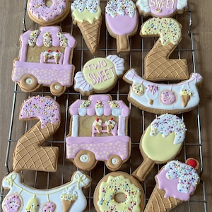 Personalised Sugar Cookies, Two Sweet, Sweet one, Biscuits, Carnival Theme