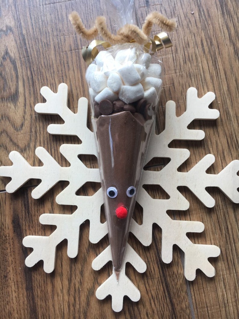 Reindeer Hot Chocolate Cone Novelty Chocolate Drink Reindeer - Etsy