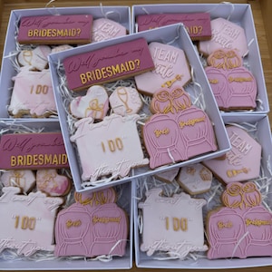 Bridesmaid Proposal Cookies: Hen Do Favours, Personalised Biscuits