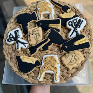 Personalised Hairdresser Cookies, Hair Stylist, Barber