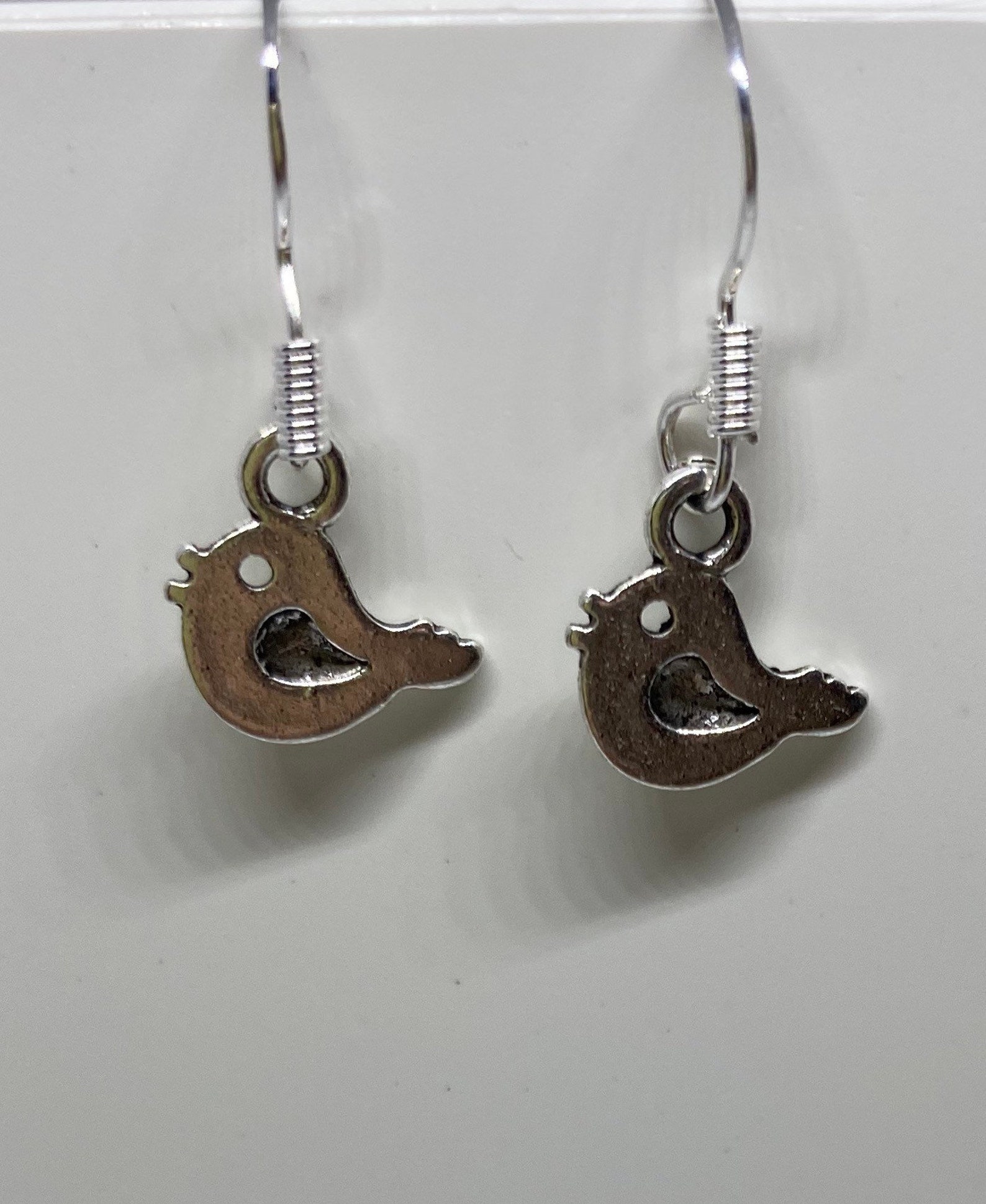 Silver Novelty Christmas Robin Earrings Etsy