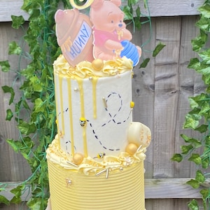 Winnie the Pooh Cake Toppers winnie the Pooh Baby Shower Personalised Cake  Toppers Funcake Topper 