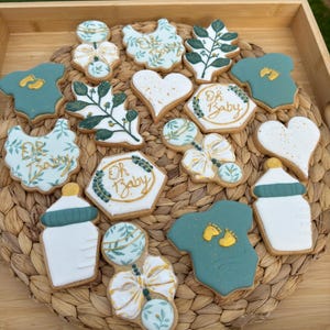 Personalized Baby Shower Cookies: Decorated Sugar Cookies