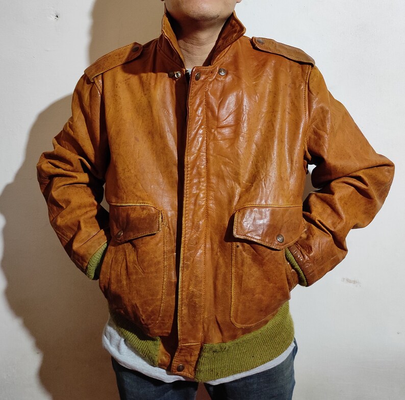 schott a2 leather bomber jacket