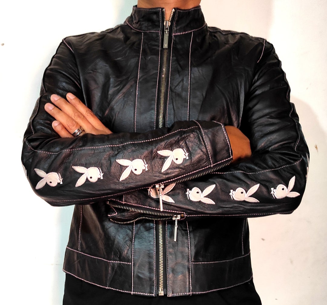 Beautiful Playboy Leather Jacket Embriodered Logo - Etsy