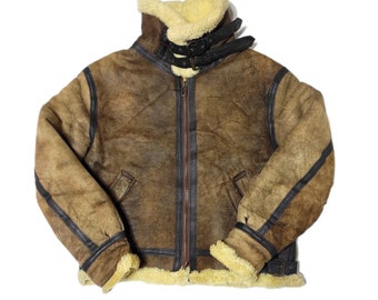 ＡＶＩＲＥＸ　Ｂ－３　３８ Vintage Avirex B-3 Sheepskin Leather Bomber Jacket - Size 38