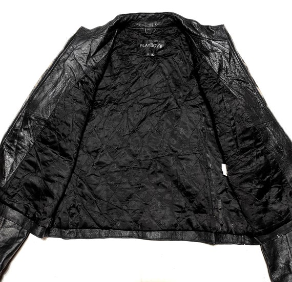 Beautiful Playboy Leather Jacket Embriodered Logo - image 9