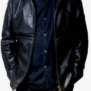 Armani Leather Jacket - Etsy