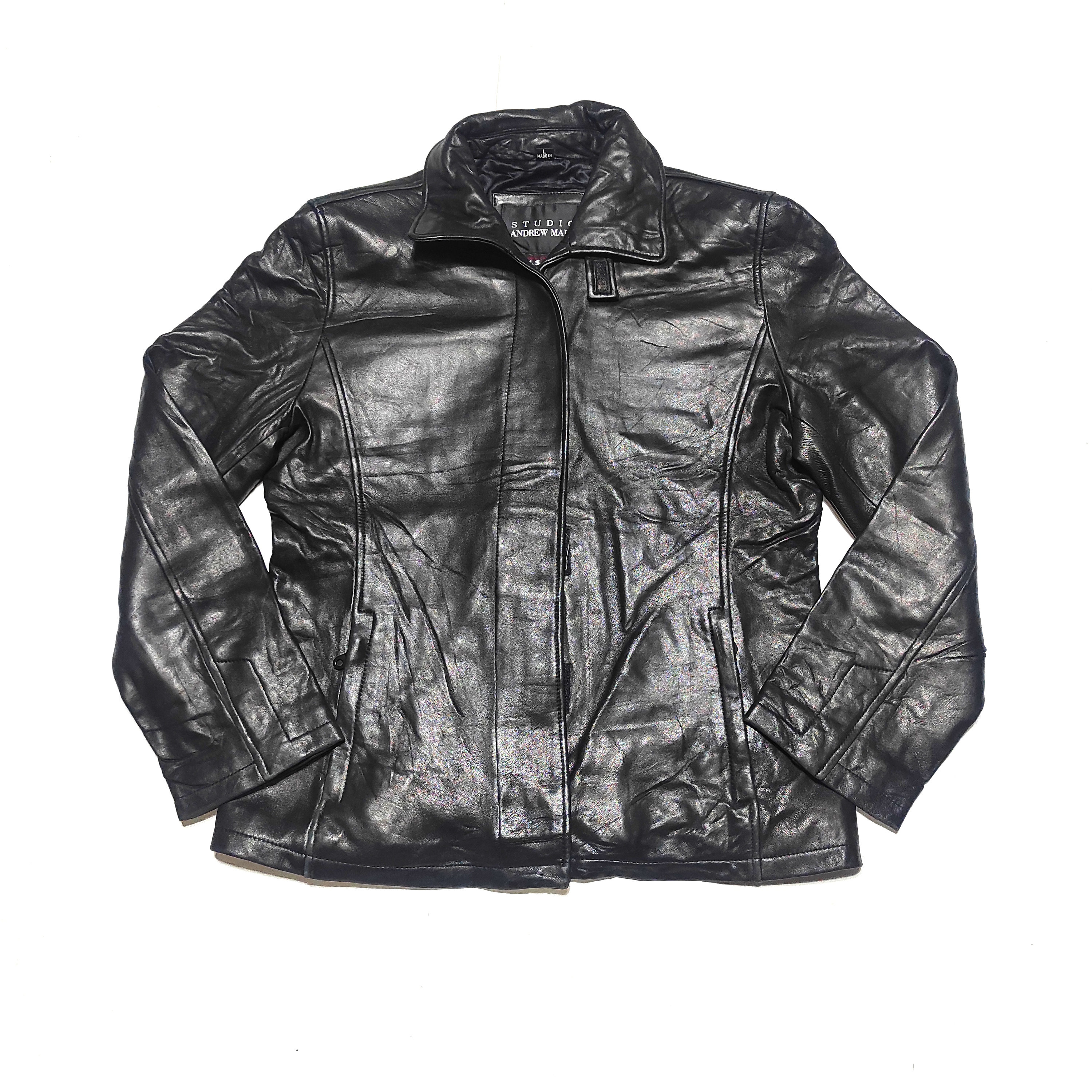 Leather Jacket Women Studio Andrew Marc by Wilsons - Etsy