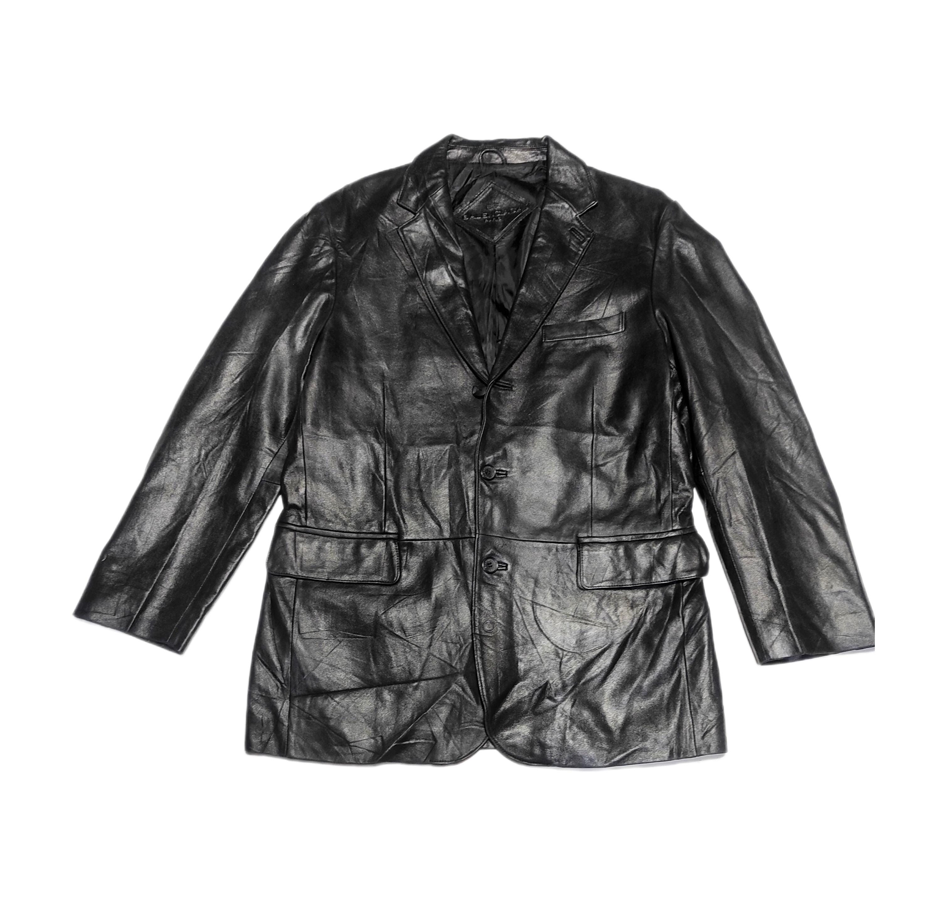 Balenciaga - 1997 - Nicolas Ghesquière - Leather Blazer Jacket - Etsy
