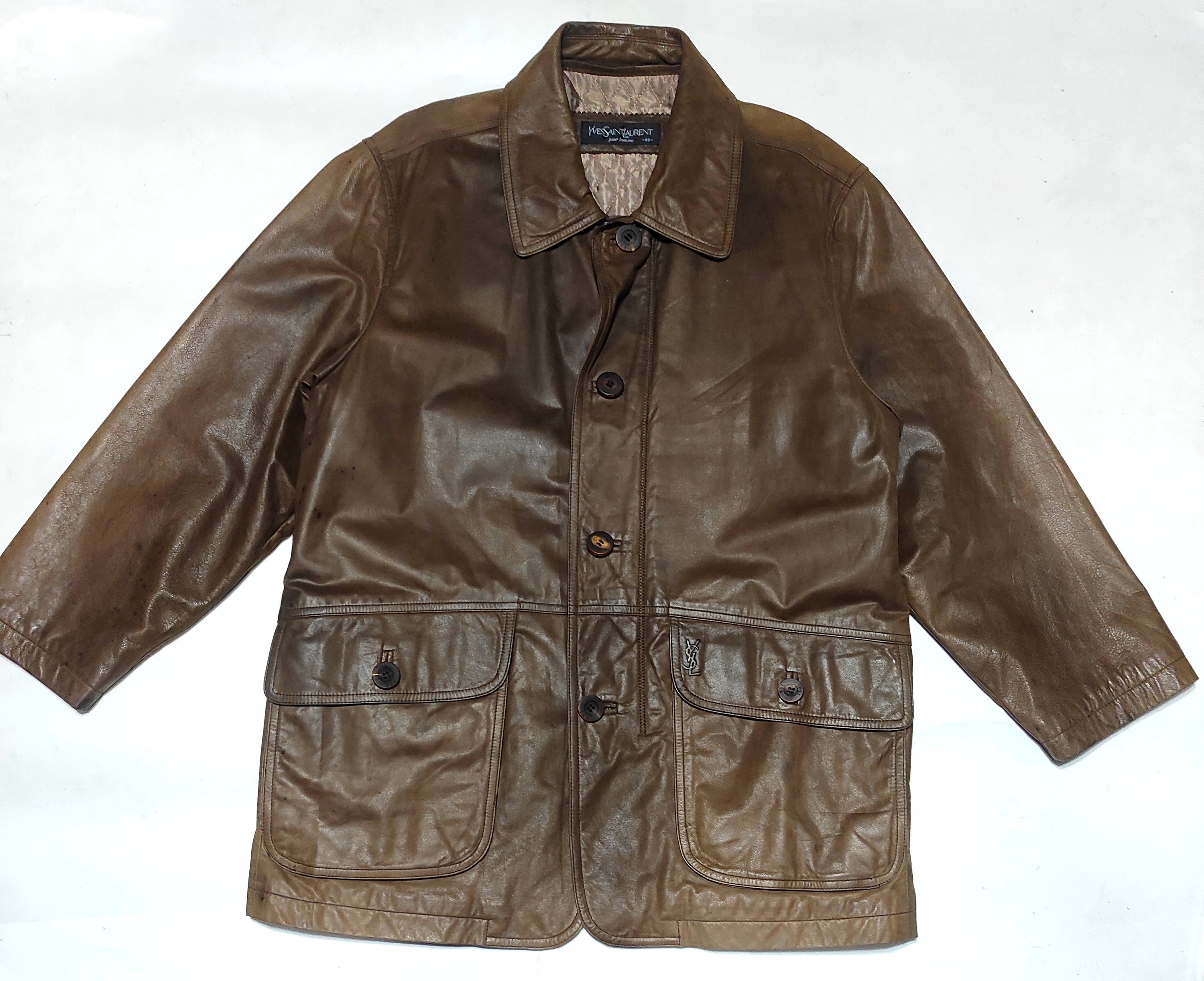 Beautiful Yves Saint Laurent Leather Jacket. Etsy UK