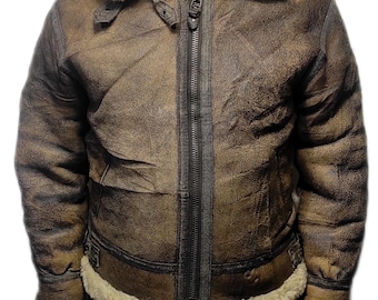 Vintage 90s US Sheepskin B3 Bomber Jacket: Leather Flight Coat Vintage 90s US Sheepskin B3 Bomber Jacket: Leather Flight Coat