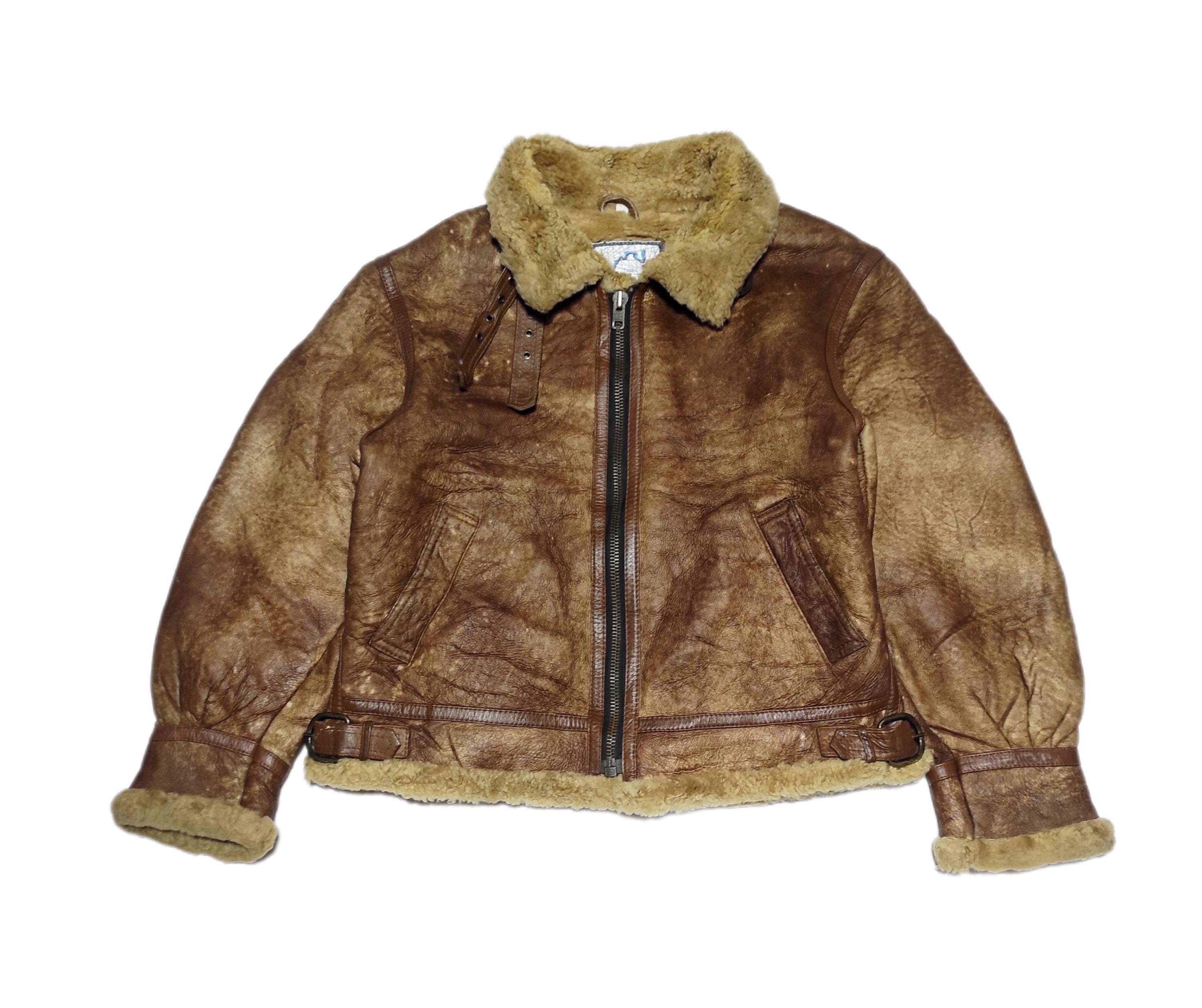 Vintage Shearling Bomber Jacket: Type B-3 - Etsy