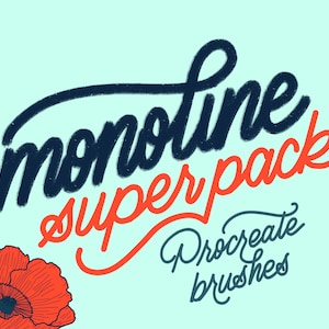 Monoline Brush Pack for Procreate by Kiki B