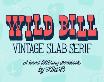 Runoff Lettering Runoff Art Nouveau Typeface - Hand Lettering Workbook by Kiki B - Etsy