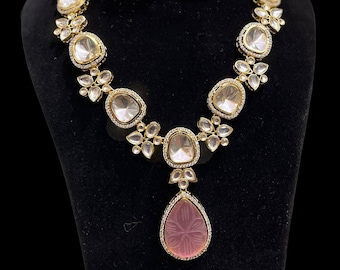 Uncut Polki Kundan Necklace Set: Indian Wedding Jewelry