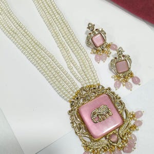 Kundan Elephant Necklace Set: Indian Bridal Jewelry