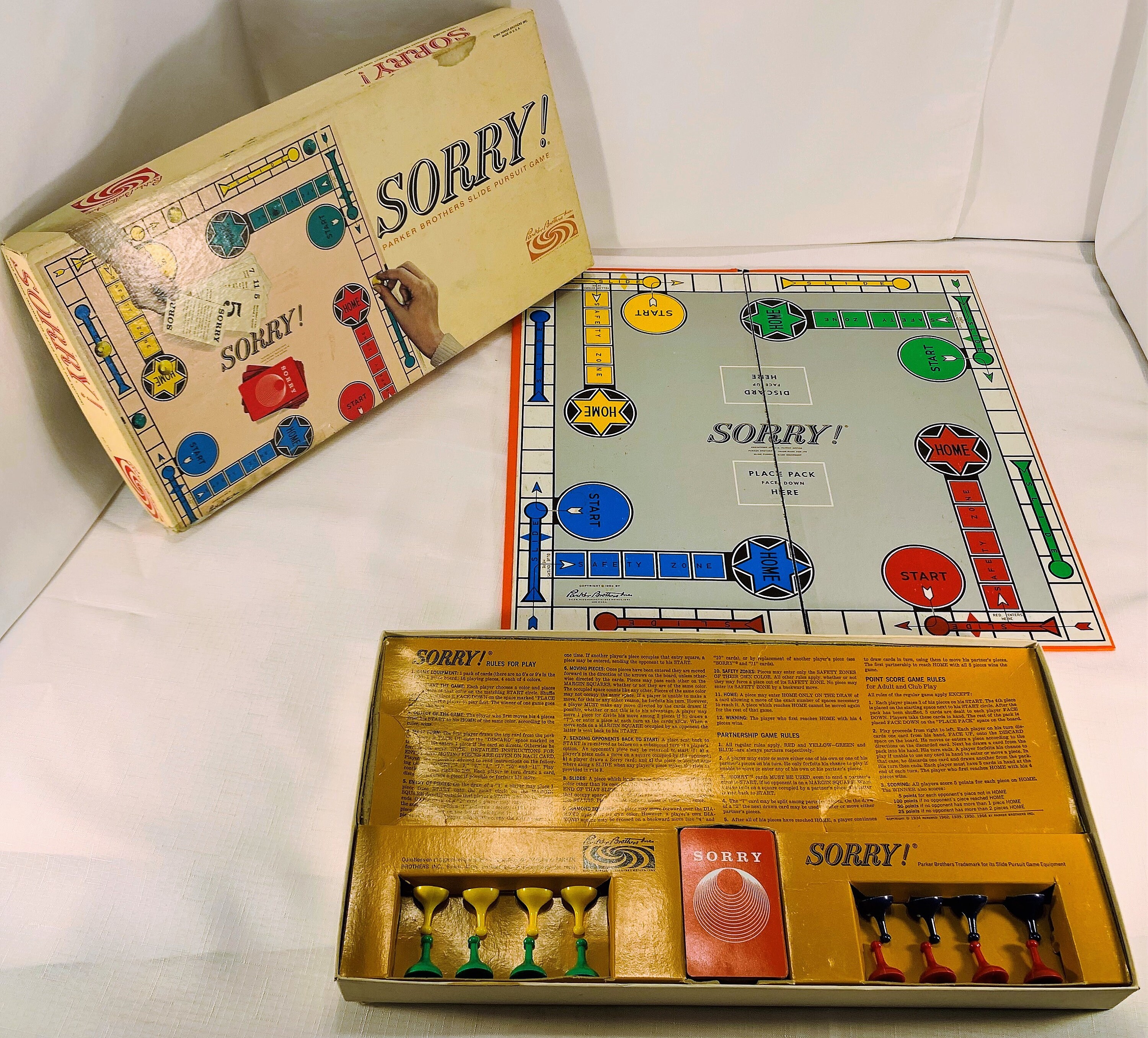 White Sorry Game Drawing Deck Or Cards Replacement Pieces Parts Hasbro Game Pieces Parts