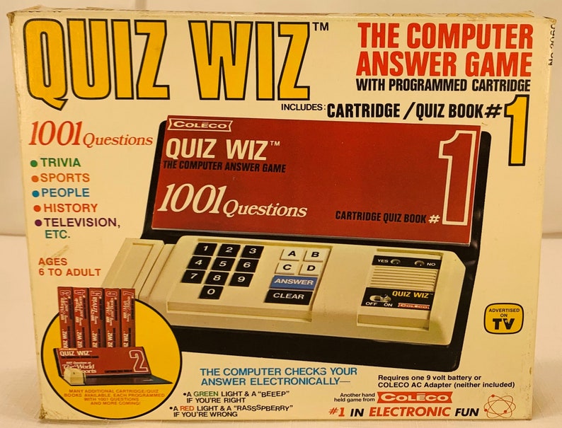 1978 Quiz Whiz Trivia Game By Coleco Complete Working In Good Condition Free Shipping Electronic Toys Toys Startfi Io