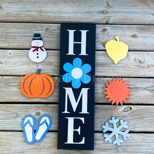 Pièces interchangeables saisonnières pour 2 pieds Home Sign