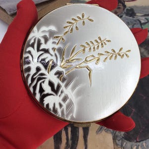 Cipria compatta vintage insolita inutilizzata nella scatola originale
