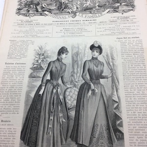 Début de l'époque victorienne La Mode ILLustree Mode et actualités pour dames, papier français daté de 1888