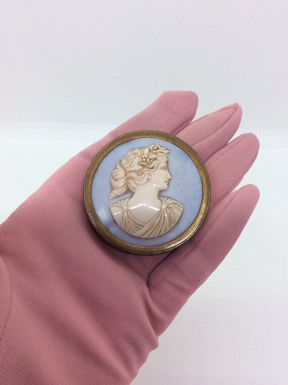A Rare and Beautiful Raised Cameo Powder Compact by Dubarry - Etsy