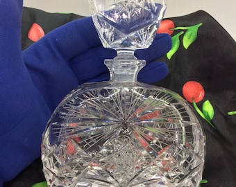Beautiful Vintage Large Cut Crystal Perfume bottle