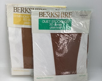 2 Pairs of Berkshire Vintage Nylon stockings size 9.5 -10